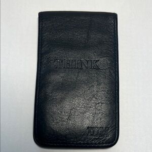 Rare IBM Black Leather notepad.